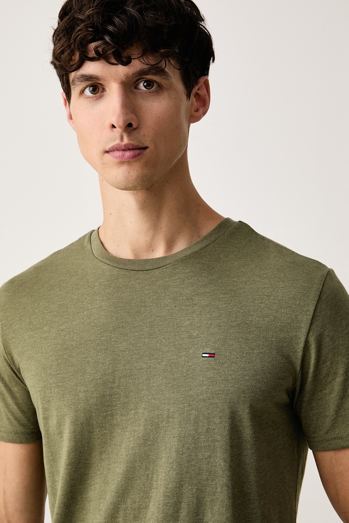 Tommy Jeans t-shirt ανδρικό πράσινο DM0DM20363