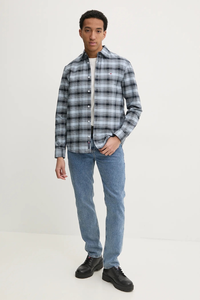 Bavlnené tričko Tommy Jeans DM0DM21106 béžová SS25