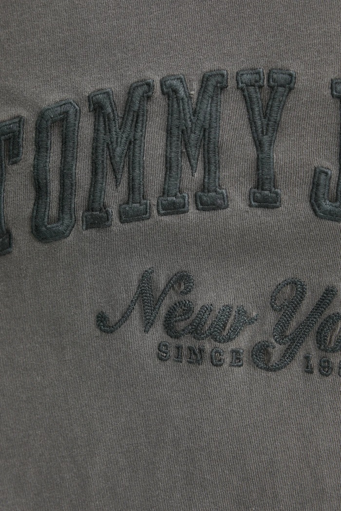 Bavlnené tričko Tommy Jeans DM0DM20356 sivá