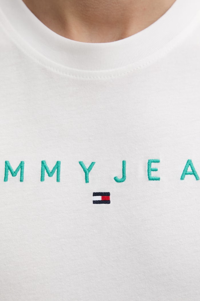 Tommy Jeans tričko pánske bavlnené DM0DM20744 biela