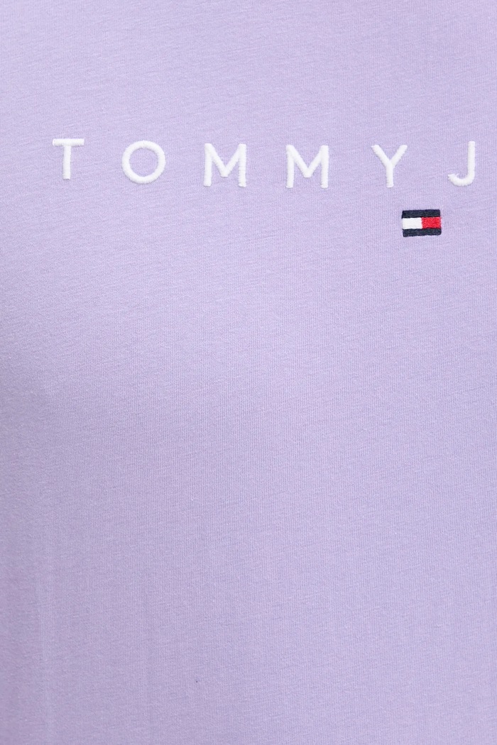 Tommy Jeans tričko pánske bavlnené fialová DM0DM20744