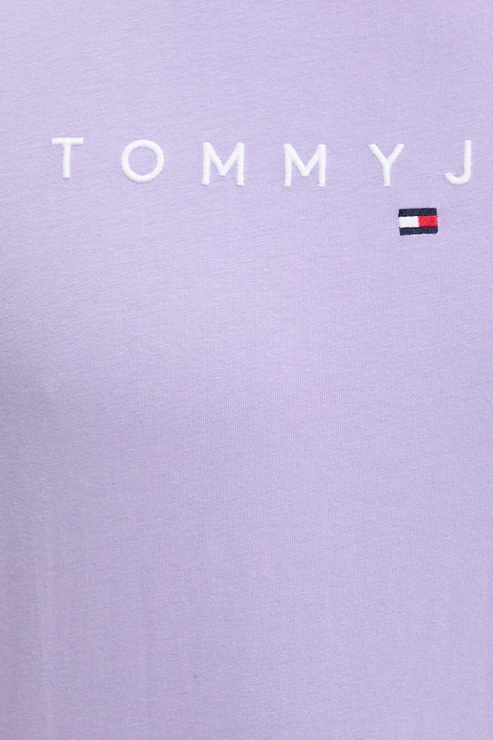 Tommy Jeans tričko pánske bavlnené fialová DM0DM20744