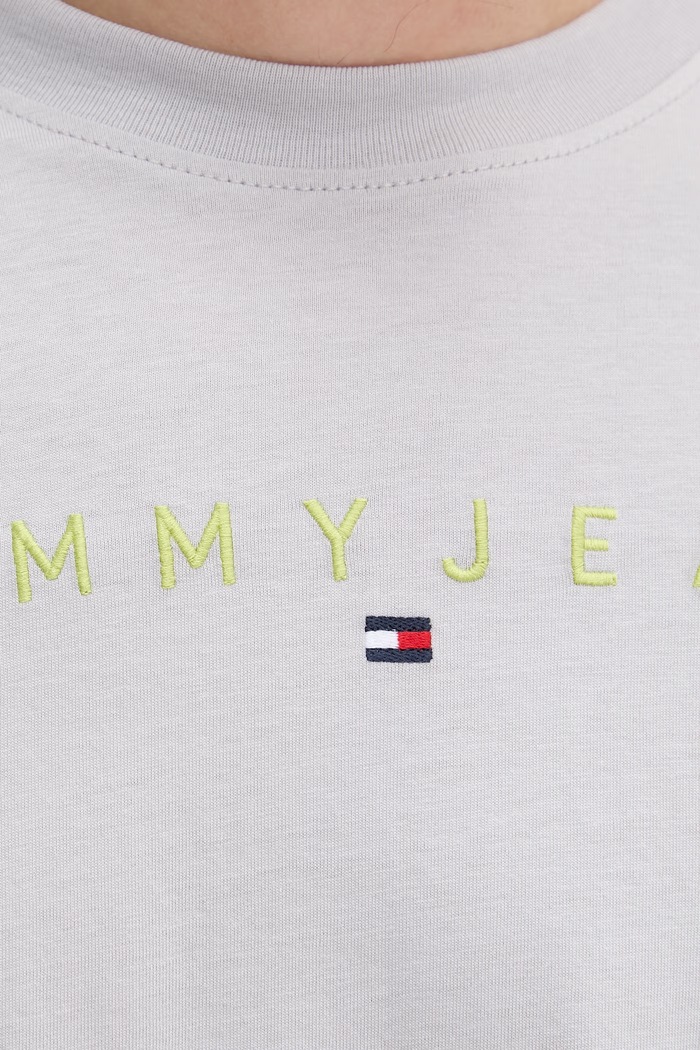 Tommy Jeans T-shirt Ανδρικό βαμβακερό DM0DM20744 γκρί