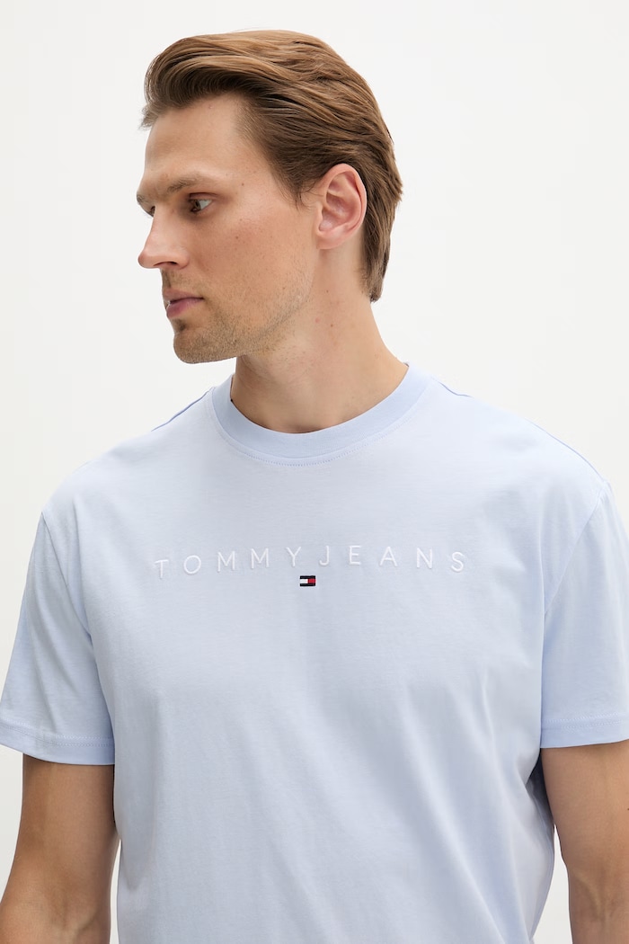 Tommy Jeans tricou pentru bărbați, din bumbac albastru DM0DM20744