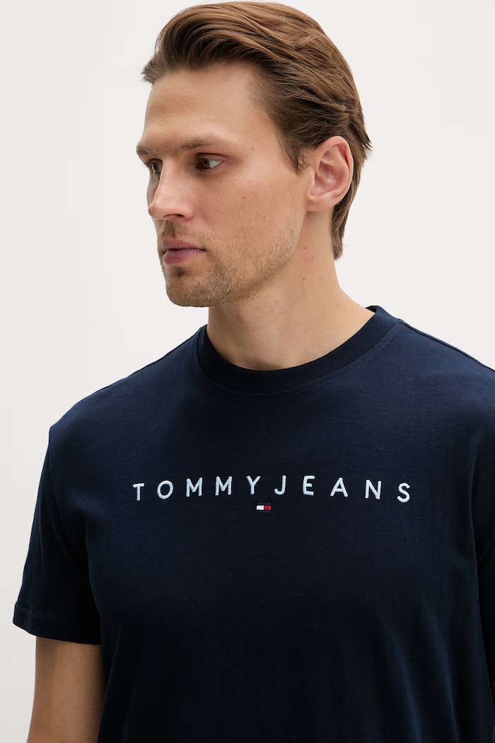 Tommy Jeans tricou bărbătesc din bumbac bleumarin DM0DM20744
