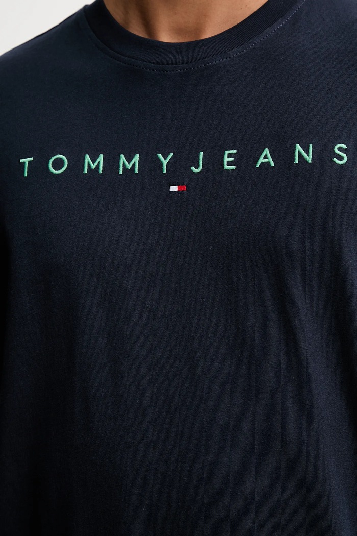 Tommy Jeans t-shirt ανδρικό βαμβακερό DM0DM20744 σκούρο μπλε