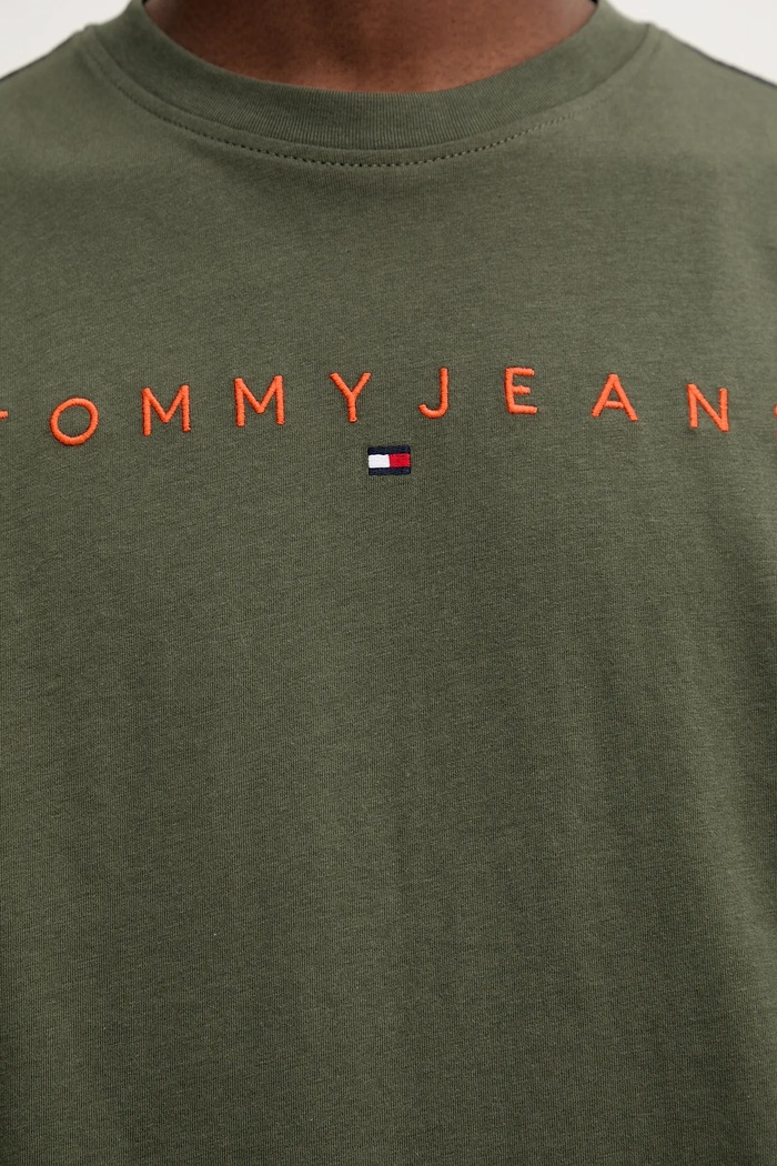 Tommy Jeans tricou bărbați din bumbac DM0DM20744 verde
