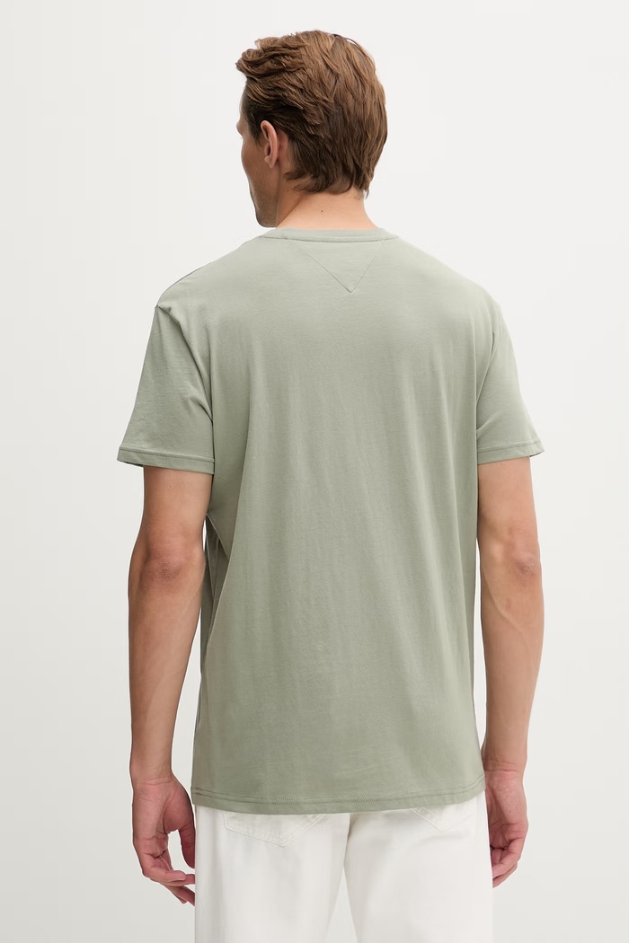 Îmbrăcăminte Tommy Jeans tricou pentru bărbați, din bumbac DM0DM20744 verde