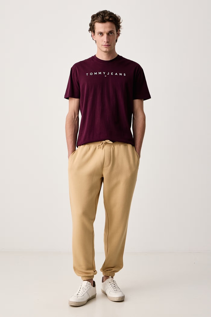 Tommy Jeans Tričko pánské bavlněné DM0DM20744 burgundské AA00