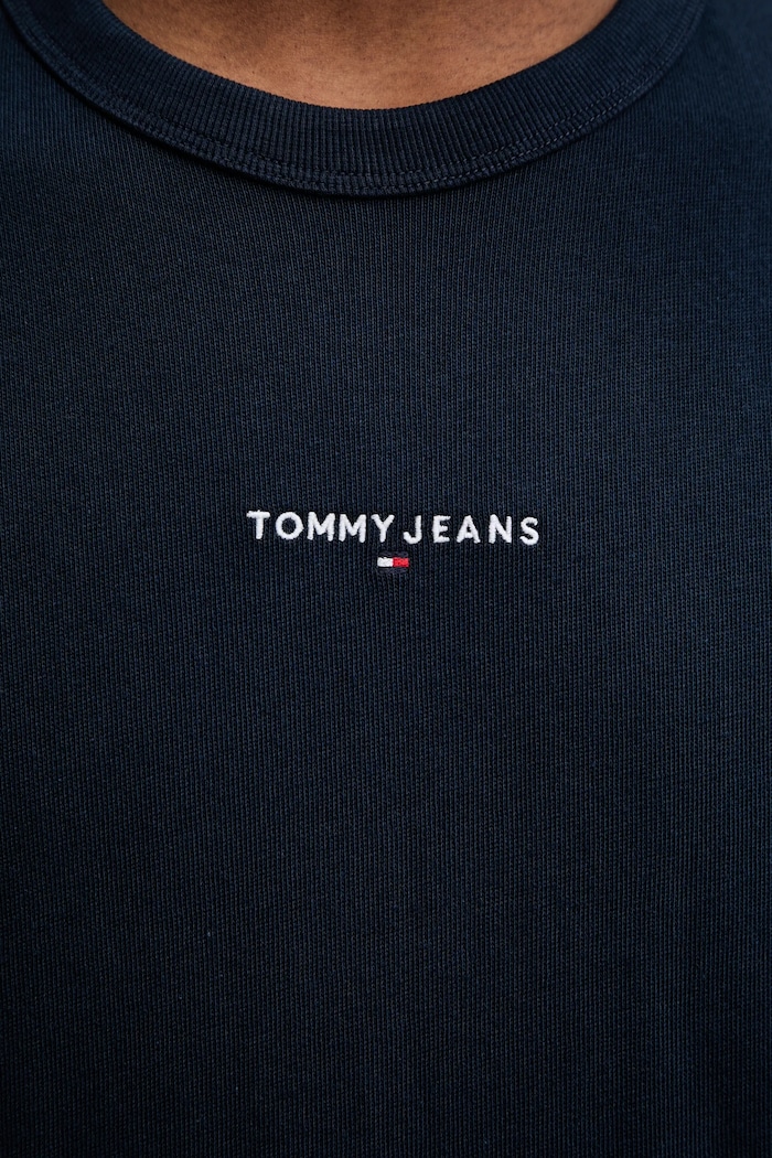 Pamučna majica Tommy Jeans DM0DM21110 mornarsko plava