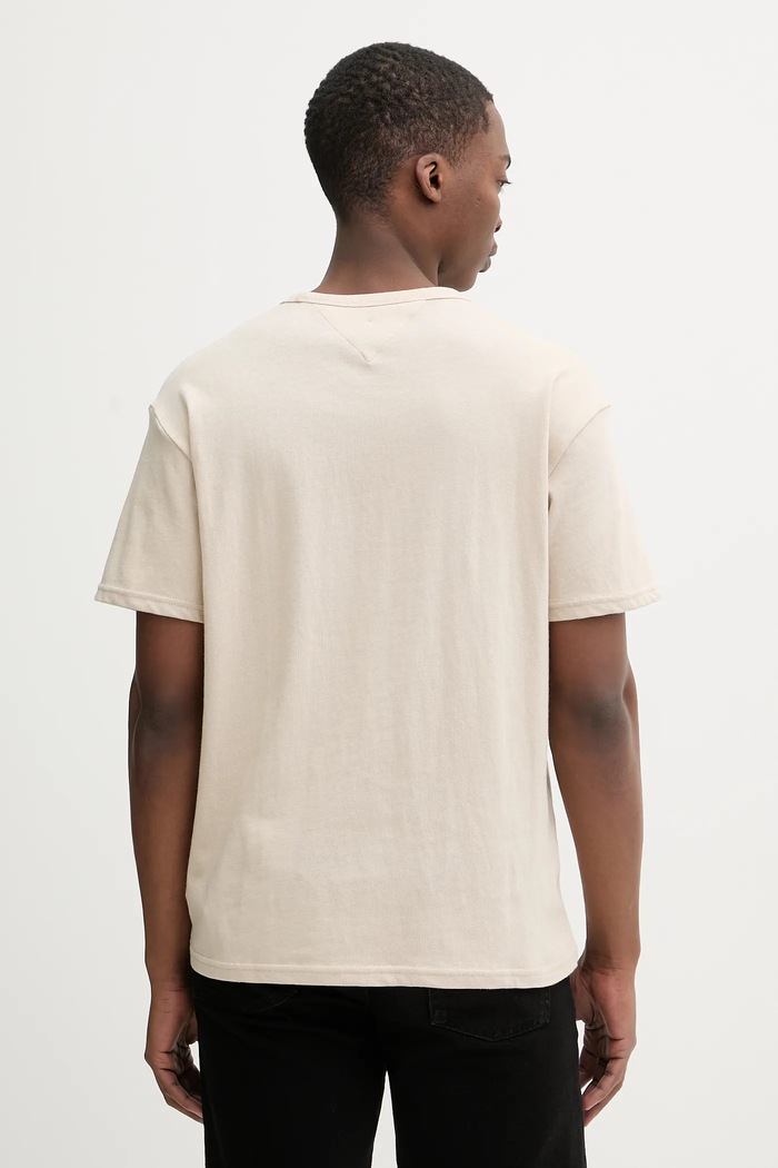 Abbigliamento Tommy Jeans t-shirt in cotone DM0DM21110 beige