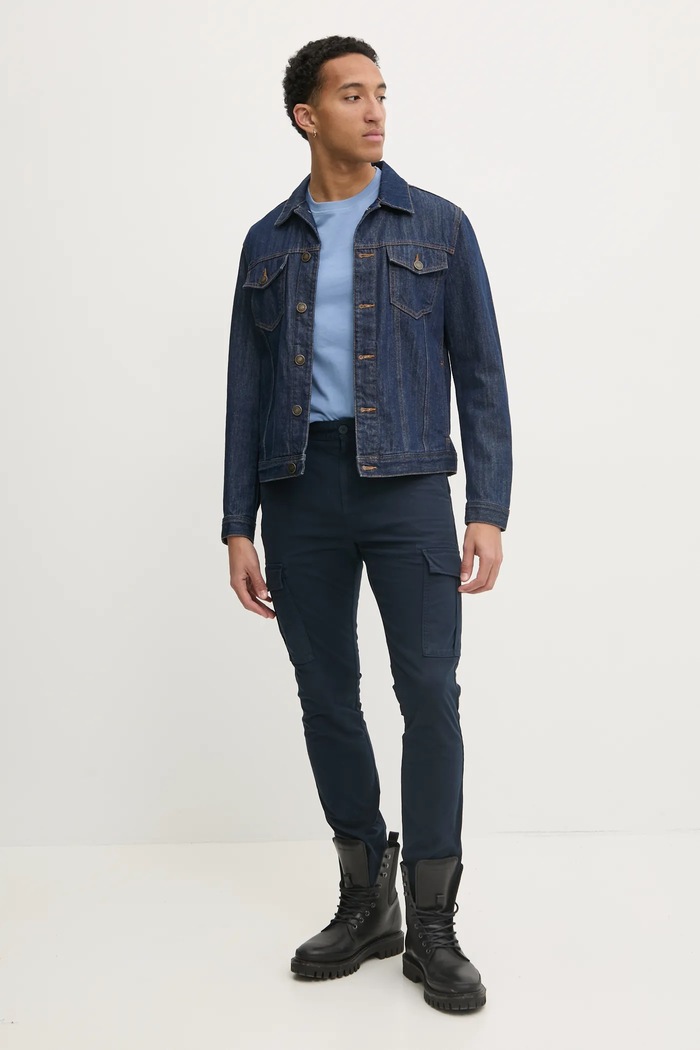 Pamučna majica Tommy Jeans DM0DM21140 plava SS25