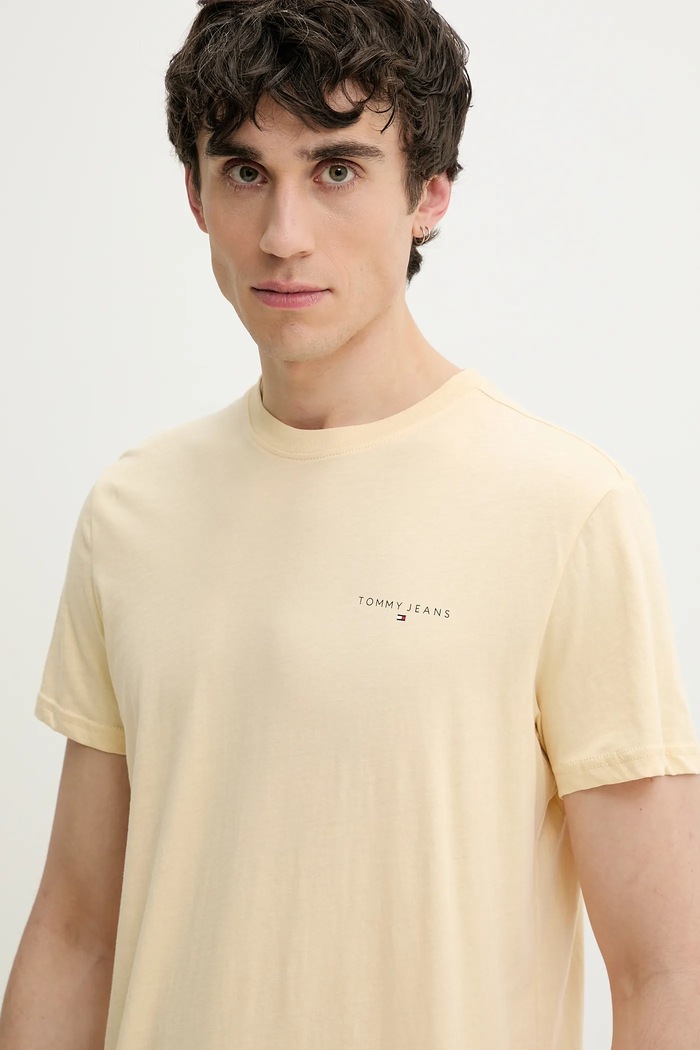 Îmbrăcăminte Tommy Jeans tricou din bumbac DM0DM21188 galben
