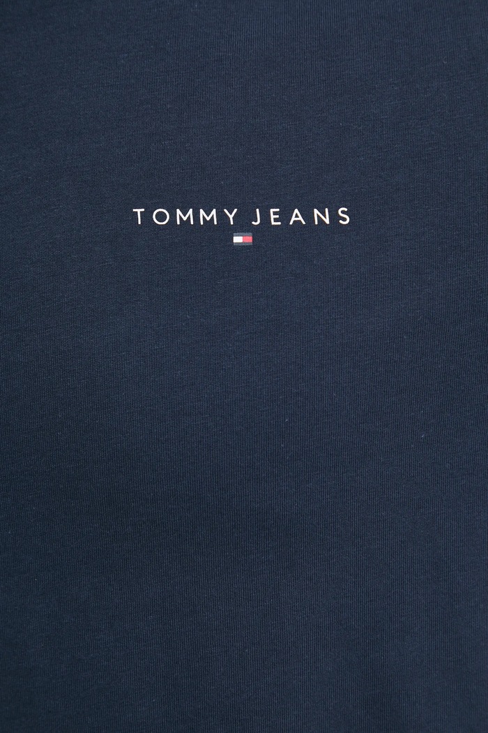 Bavlněné tričko Tommy Jeans DM0DM21188 námořnická modř