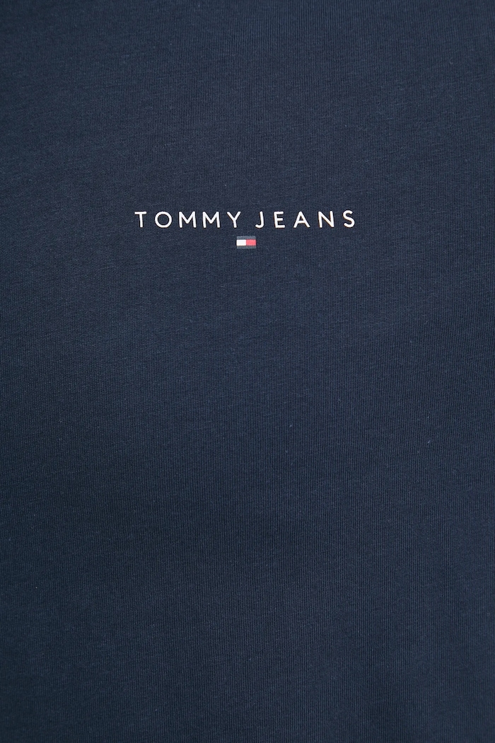 Bavlněné tričko Tommy Jeans DM0DM21188 námořnická modř