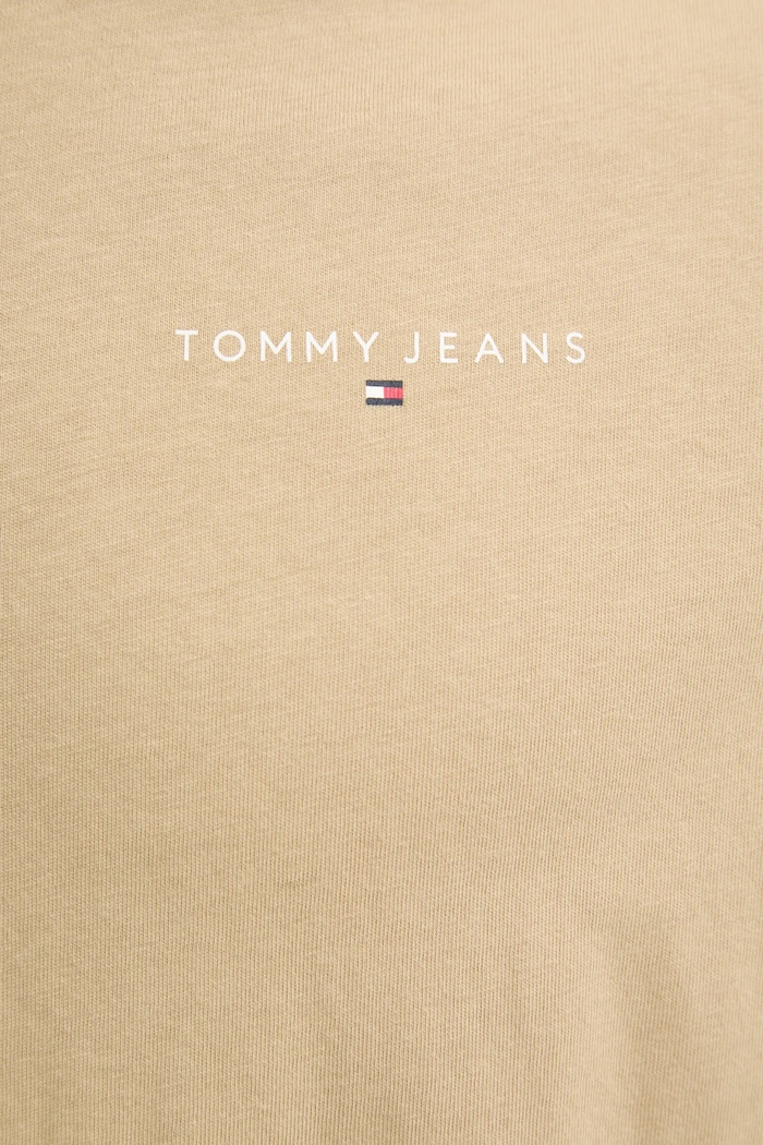 Bavlněné tričko Tommy Jeans DM0DM21188 béžová