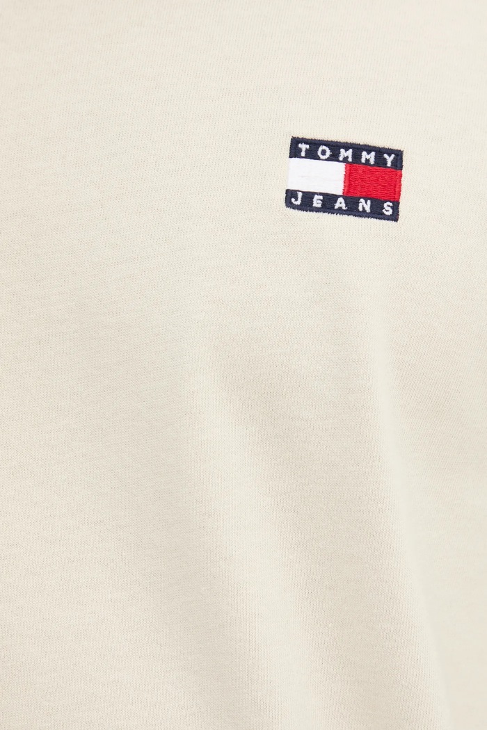 Tommy Jeans t-shirt ανδρικό βαμβακερό DM0DM20322 μπεζ