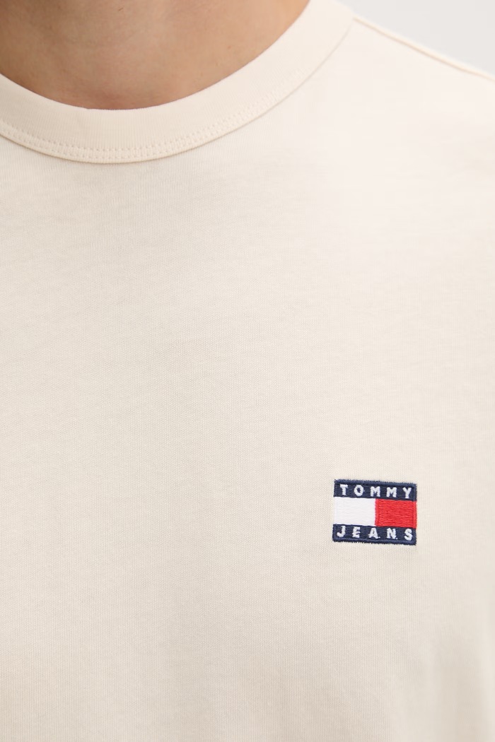 Tommy Jeans tričko pánske bavlnené DM0DM20322 béžová