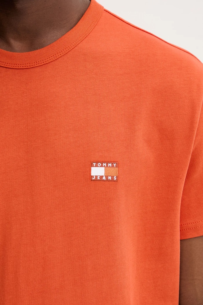 Tommy Jeans tričko pánské bavlněné DM0DM20322 oranžová
