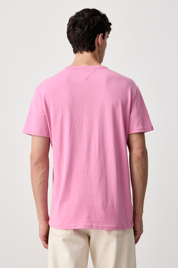 Odjeća Tommy Jeans Majica muška pamučna DM0DM20322 roza
