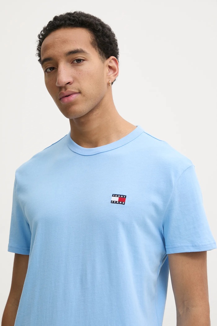 Tommy Jeans Tričko pánské bavlněné modrá DM0DM20322