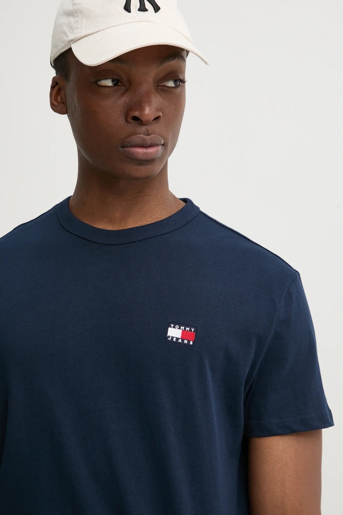 Tommy Jeans tričko pánske bavlnené tmavomodrá DM0DM20322