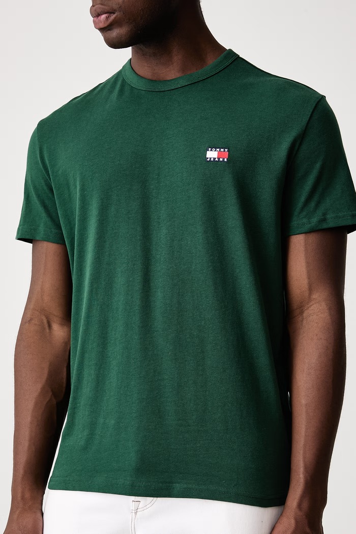 T-shirt męski bawełniany Tommy Jeans DM0DM20322 zielony
