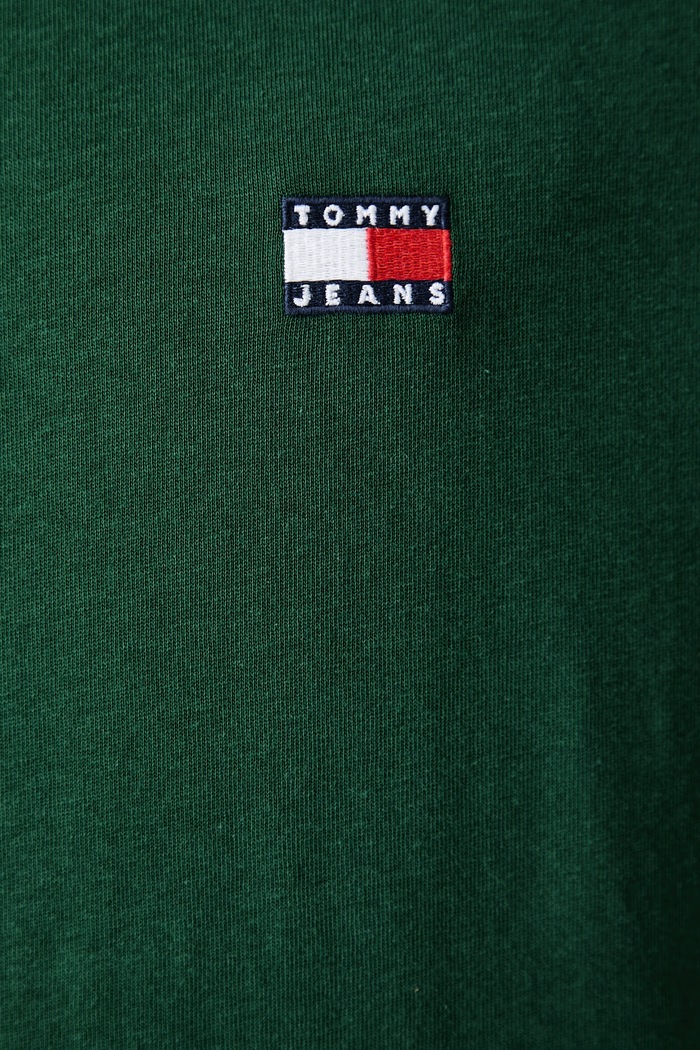 T-shirt męski bawełniany Tommy Jeans zielony DM0DM20322