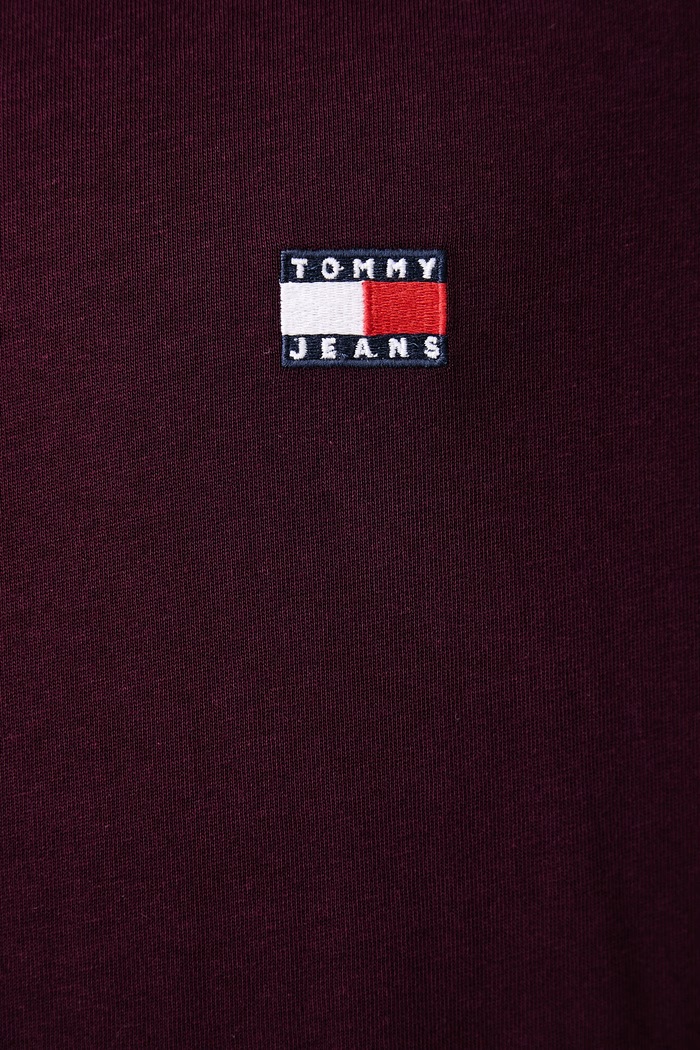 T-shirt męski bawełniany Tommy Jeans bordowy DM0DM20322