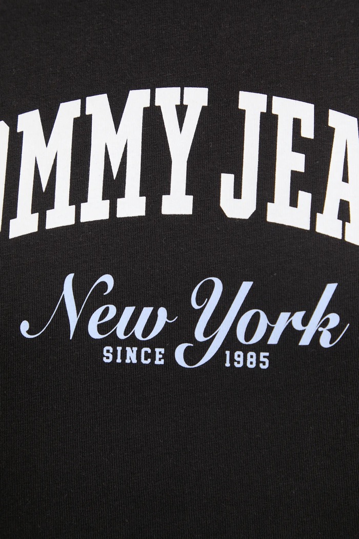 Bombažna kratka majica Tommy Jeans DM0DM20362 črna