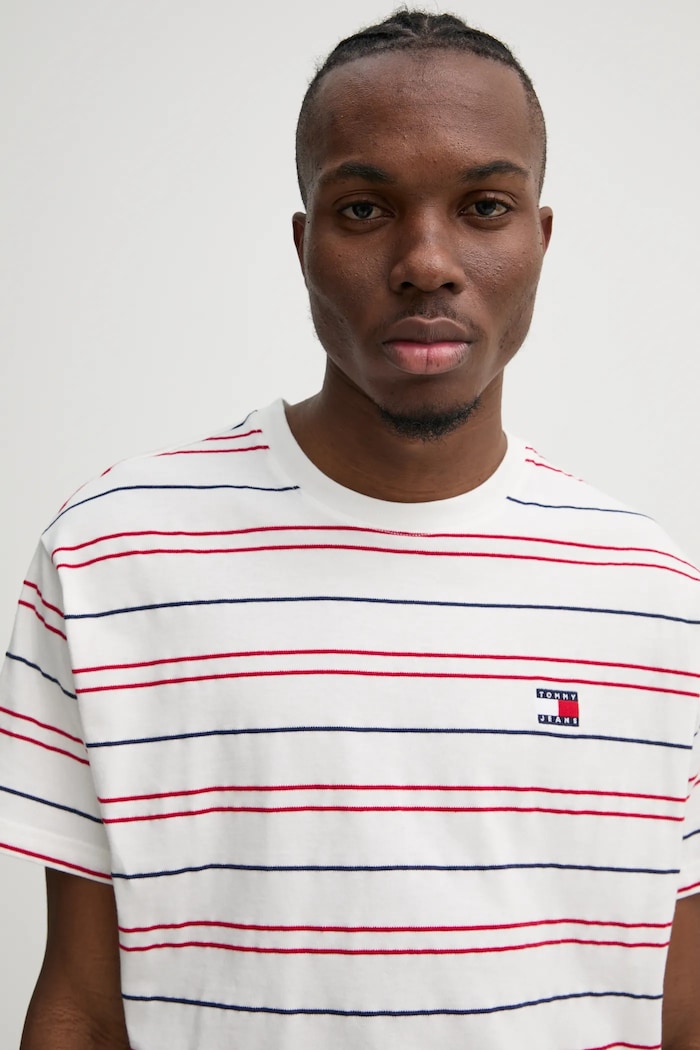 Tommy Jeans t-shirt bawełniany biały DM0DM20675