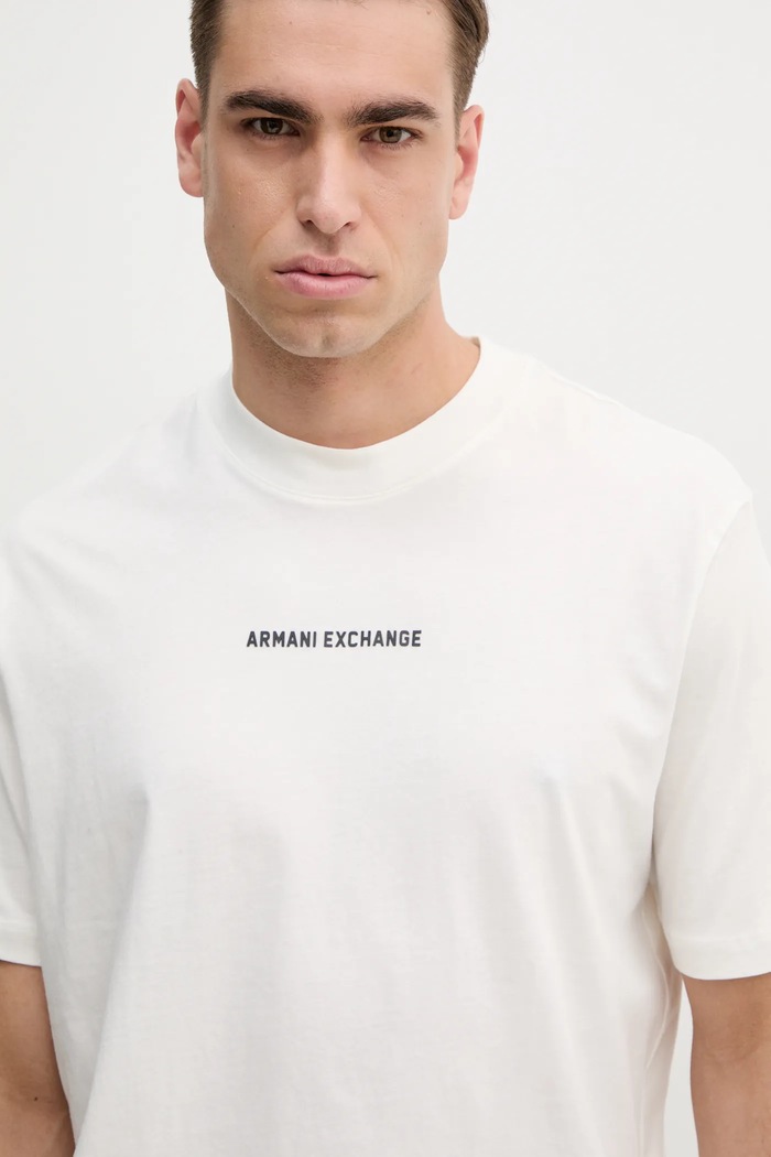 T-shirt bawełniany Armani Exchange XM000588.AF12308 biały