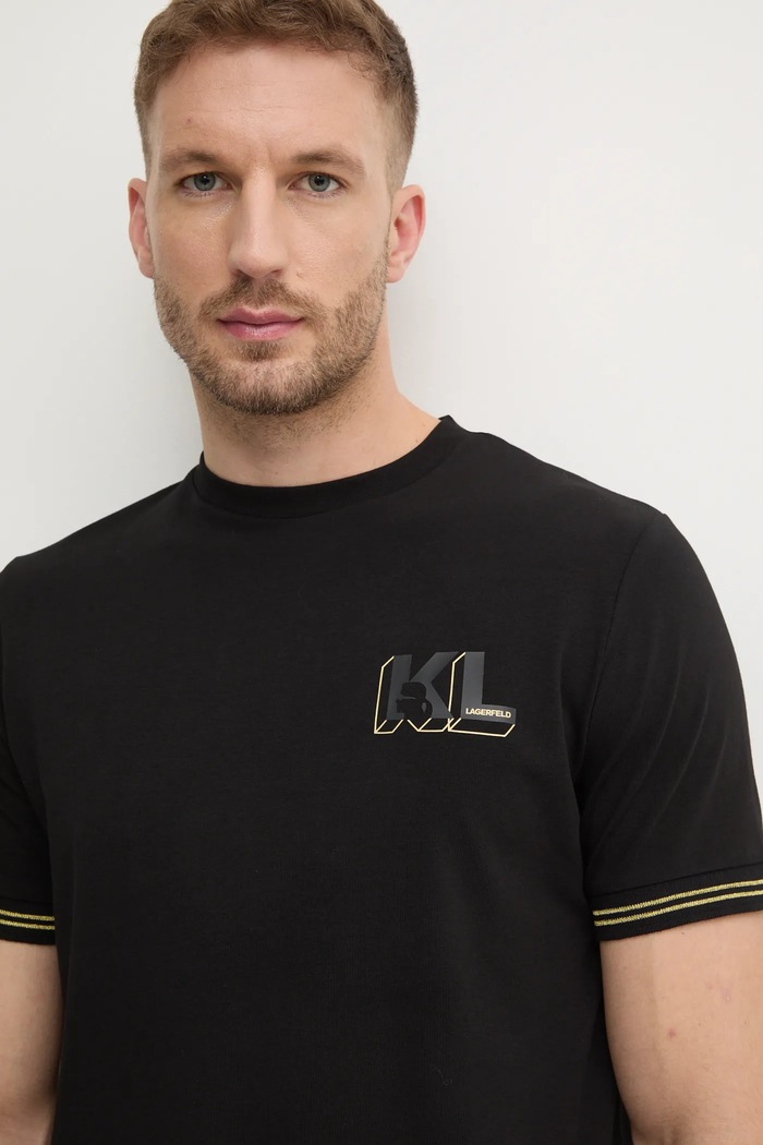 Tričko Karl Lagerfeld slim černá 755463.551235