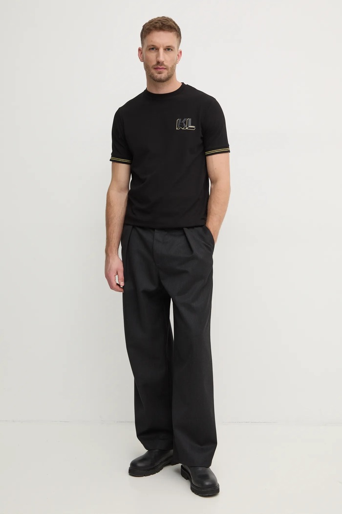 Tričko Karl Lagerfeld 755463.551235 černá SS25