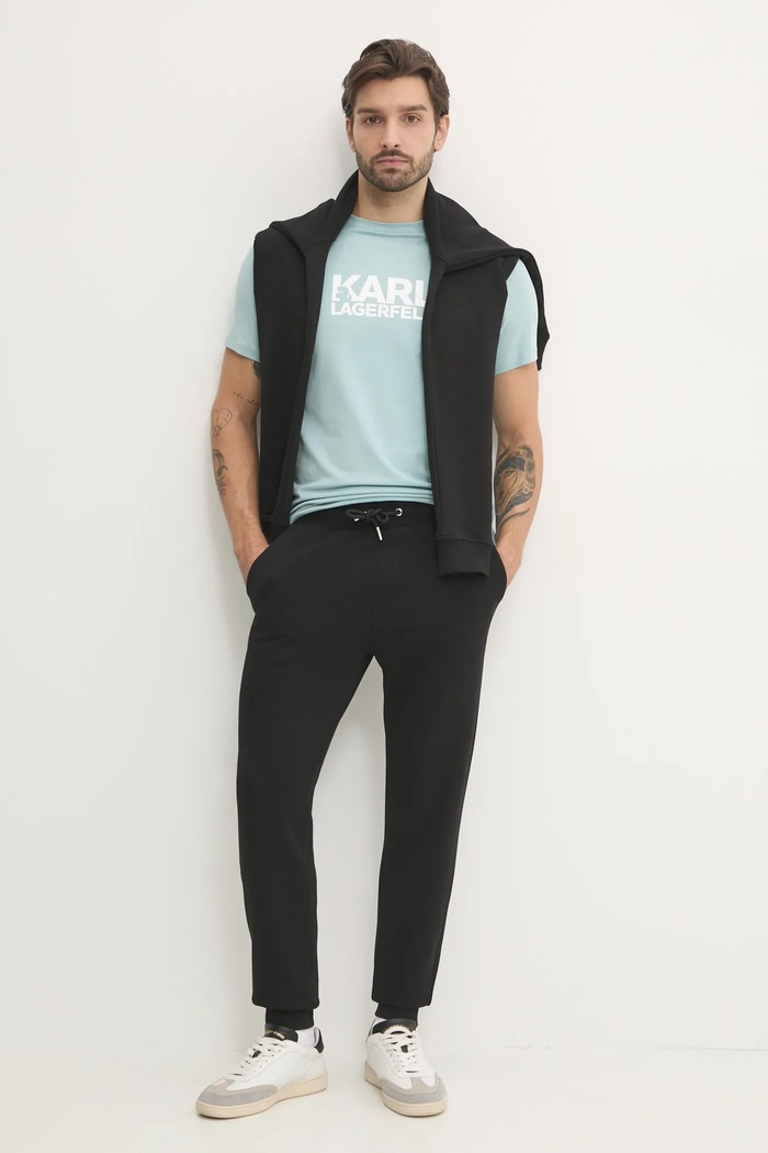 Karl Lagerfeld t-shirt 551235.755087 turkusowy SS25