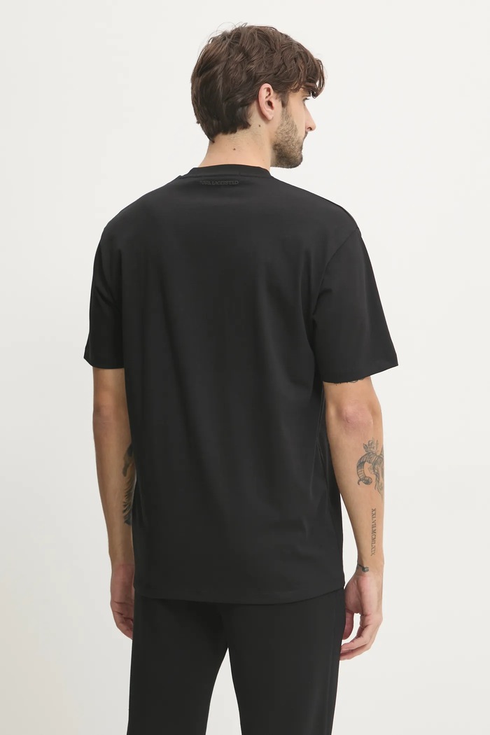Îmbrăcăminte Karl Lagerfeld Tricou din bumbac 551230.755186 negru