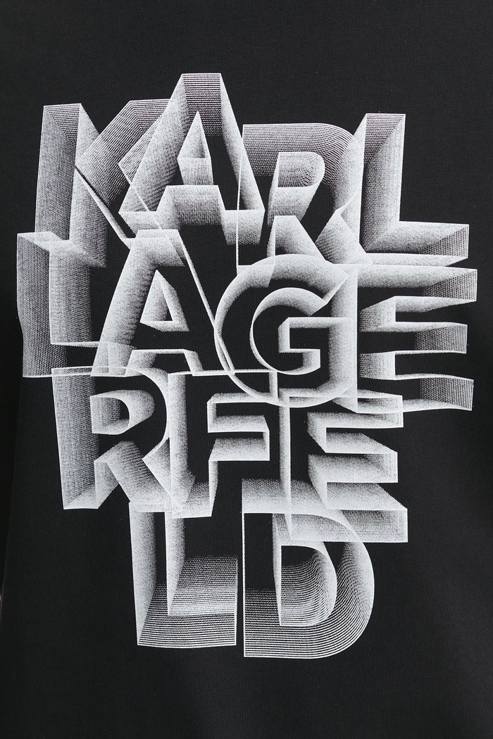 Tricou din bumbac Karl Lagerfeld negru 551230.755186