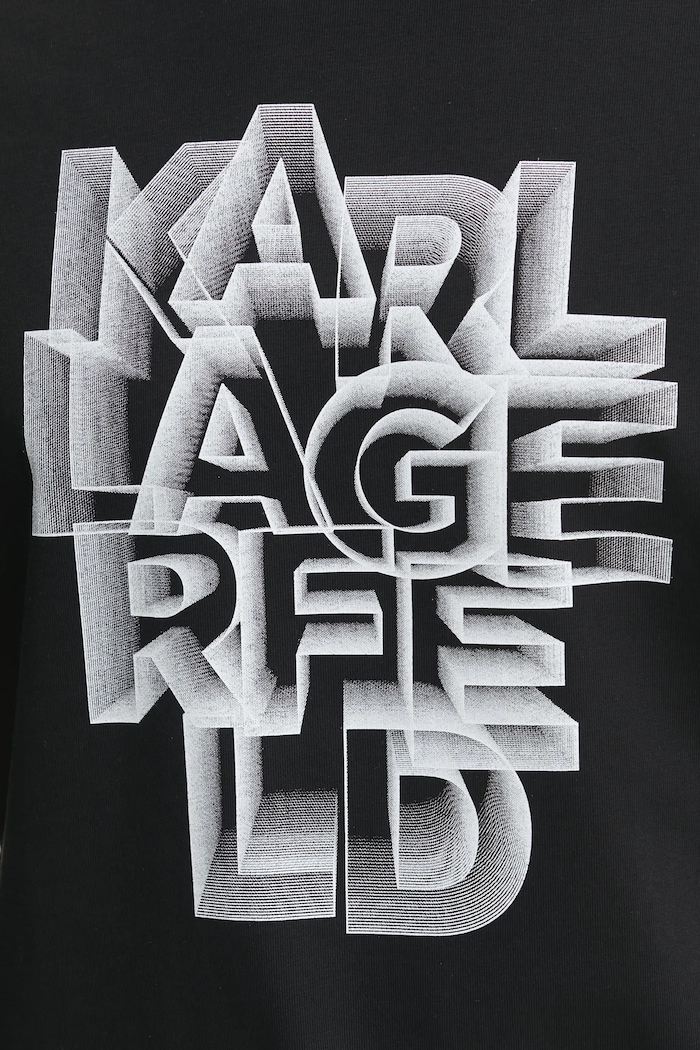 Tricou din bumbac Karl Lagerfeld negru 551230.755186