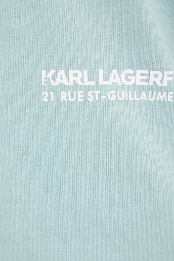 Karl Lagerfeld t-shirt bawełniany 551230.755192 turkusowy
