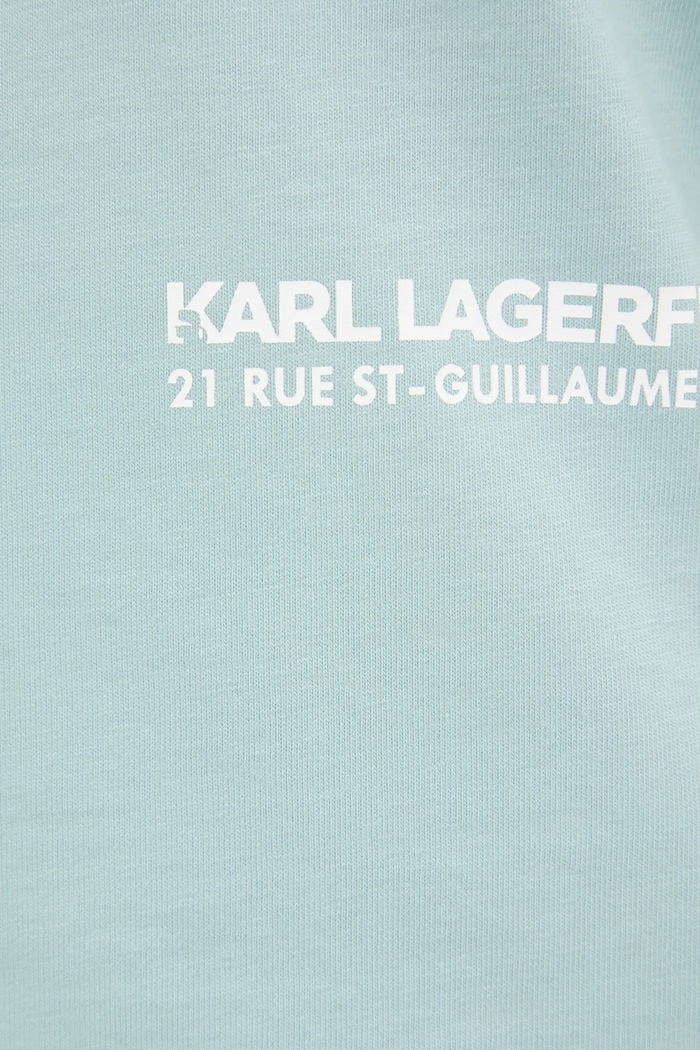 Karl Lagerfeld t-shirt bawełniany 551230.755192 turkusowy
