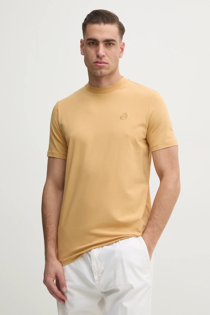 Karl Lagerfeld tricou imprimeu galben 551221.755750