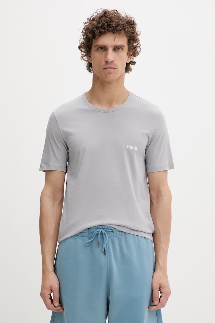 Oblačila HUGO kratka majica moška bombažna T-SHIRT RN TRIPLET P paket 3 kosov 50532811 bela