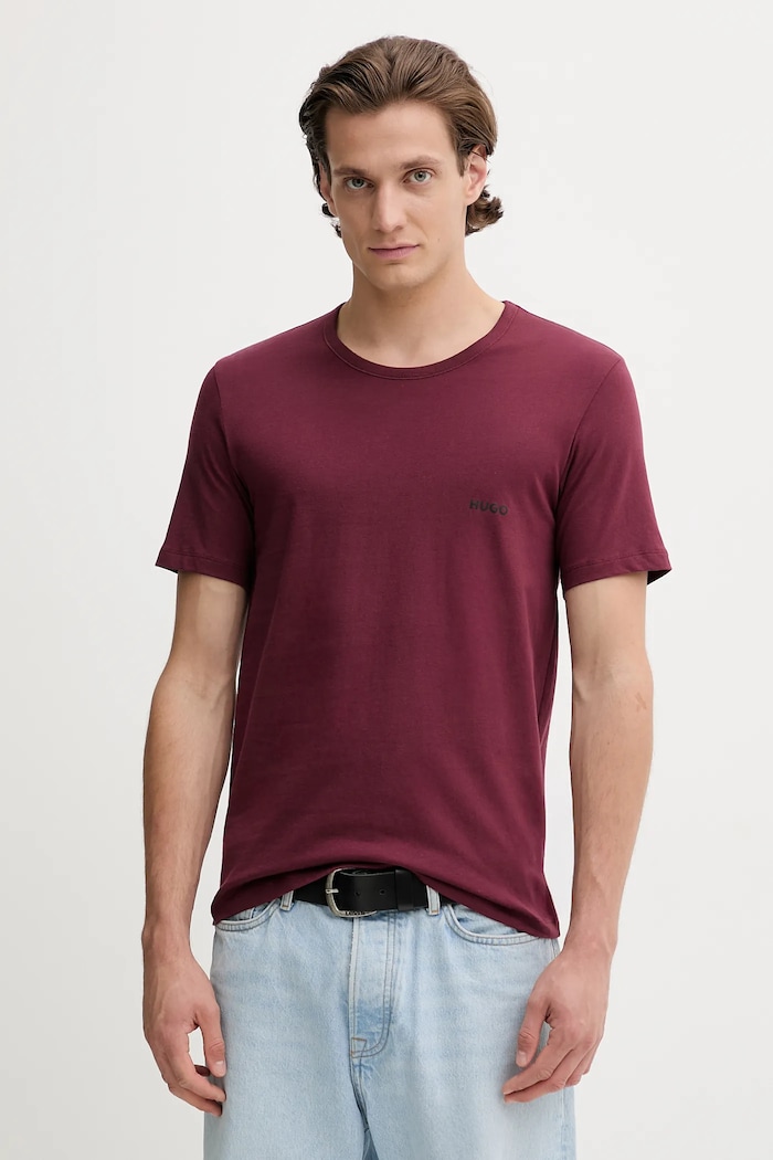 Oblečenie HUGO tričko pánske bavlnené T-SHIRT RN TRIPLET P 3-pak 50532811 biela