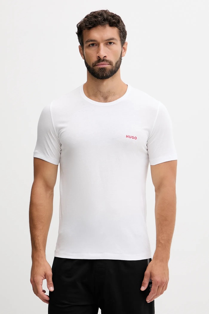 Oblečenie HUGO tričko pánske bavlnené T-SHIRT RN TRIPLET P 3-pak 50532811 biela