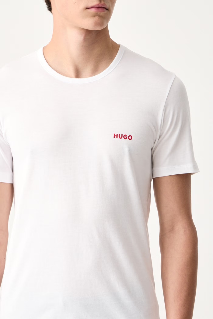 HUGO T-shirt męski bawełniany T-SHIRT RN TRIPLET P 3-pack 50532811