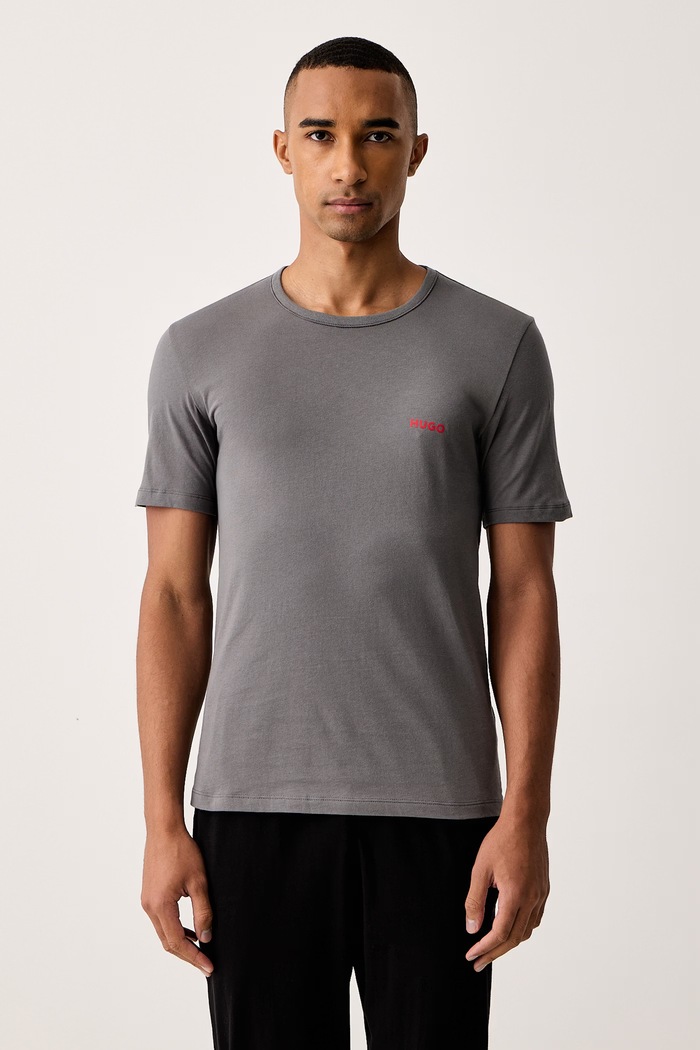 HUGO T-shirt férfi pamut T-SHIRT RN TRIPLET P 3-as csomag piros 50532811