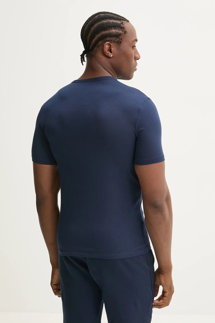 HUGO t-shirt ανδρικό βαμβακερό T-SHIRT RN TRIPLET P 3-pack 50532811 σκούρο μπλε