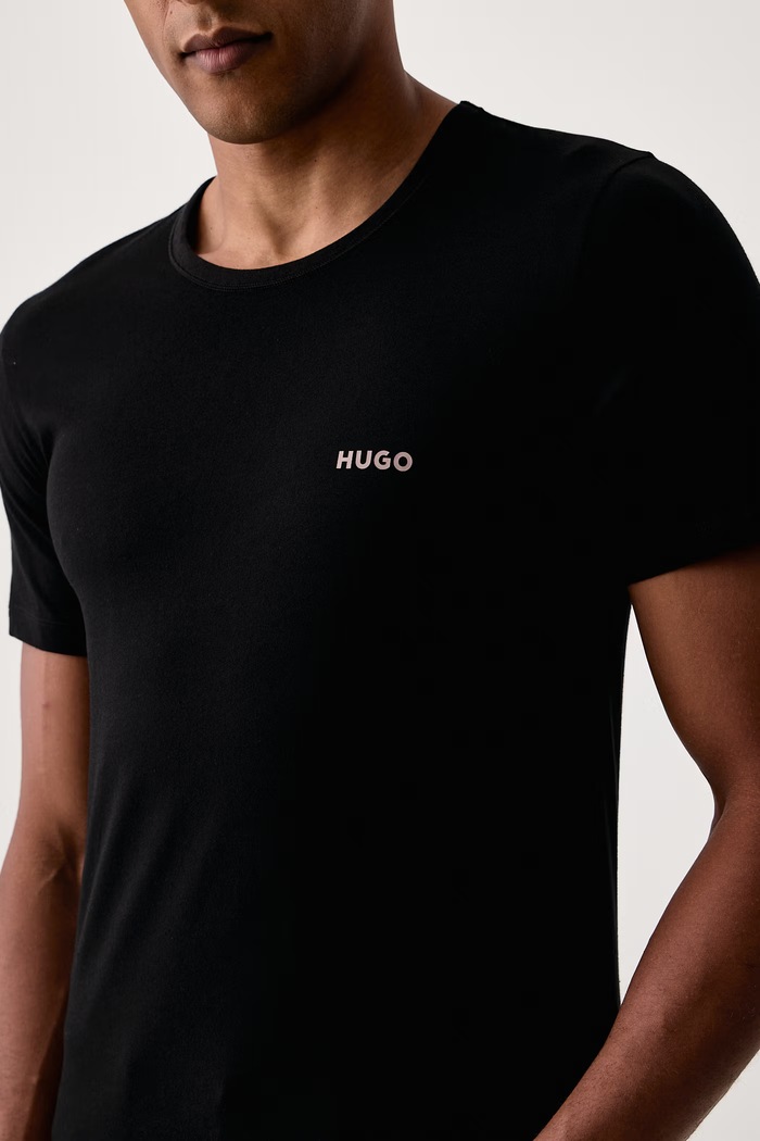 HUGO T-shirt męski bawełniany T-SHIRT RN TRIPLET P 3-pack 50532811