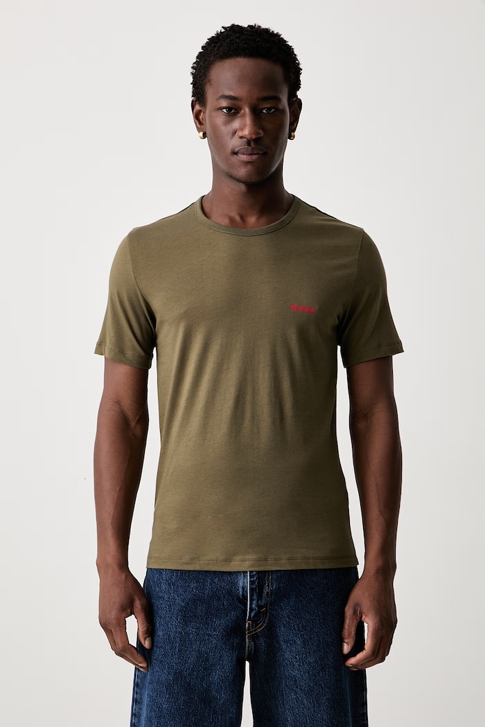 HUGO t-shirt męski bawełniany T-SHIRT RN TRIPLET P 3-pack 50532811