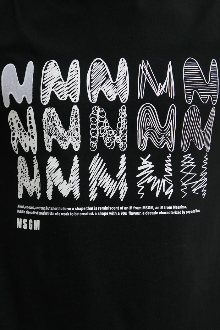 Pamučna majica MSGM 3840MM110.257097 crna